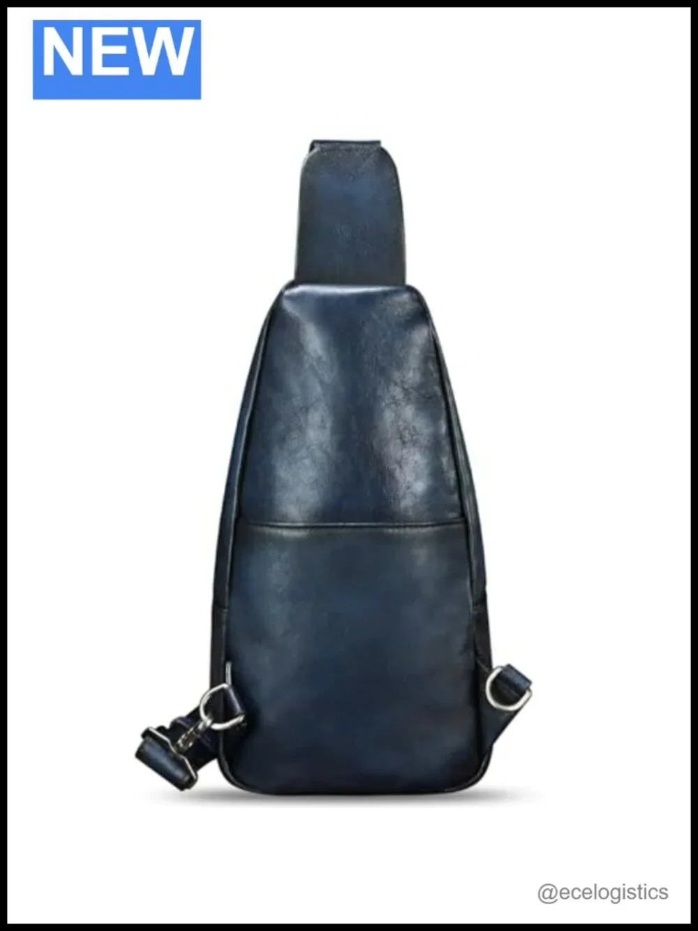 Genuine Leather Sling Backpack Crossbody Bag Unisex Vintage Handmade